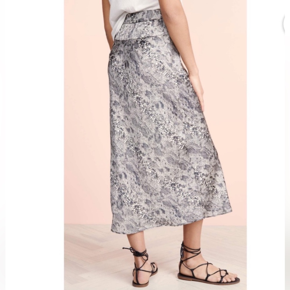 Free People Snakeskin Silk Skirt